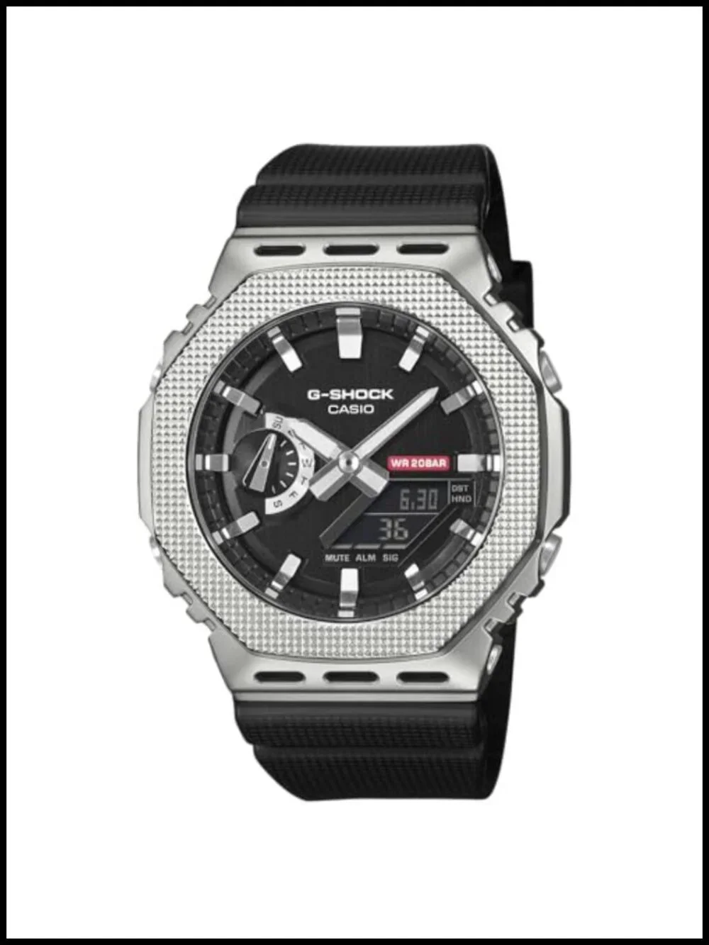 G-Steel Analog-Digital Watch Resin Band Stainless Steel Case 200m Water